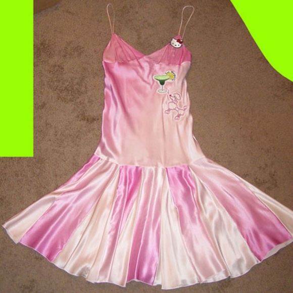 NWT RARE ICEBERG SILK OMBRE DRESS HELLO KITTY 6 - Picture 2 of 10